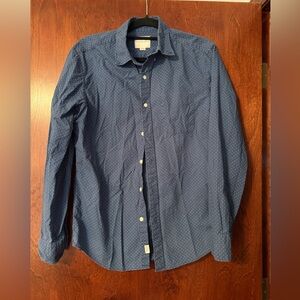 American Eagle Outfitters Navy Polka Dot Shirt